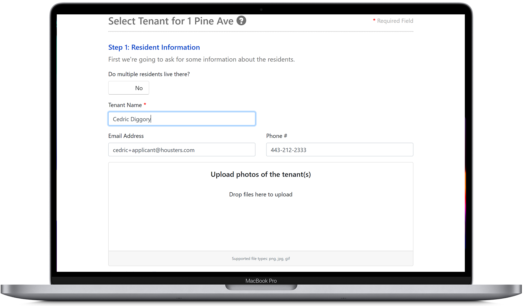 Select an applicant and convert them into a tenant